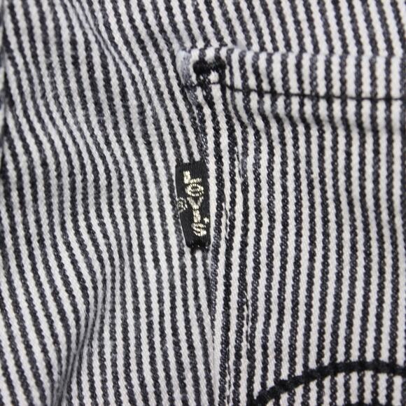 Levi’s 524 Skinny Jeans W31 L32 Women Black White Pinstripe Stretch Denim - Picture 9 of 10